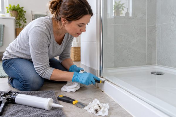 Banyo silikonundaki kararma ve küf lekelerinin temizlenmesi