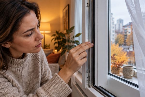 Pencere kenarındaki hava sızıntısının kontrolü